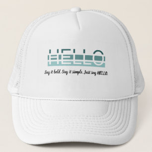Casquette minimaliste de typographie "HELLO" - Mod