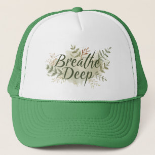 Casquette minimaliste « Respirez profondément » – 
