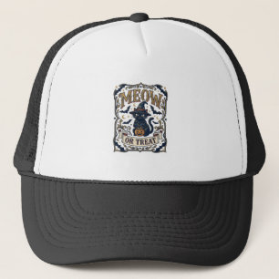 Casquette Minou ou traiter Chat Halloween Chat Fantomatique 