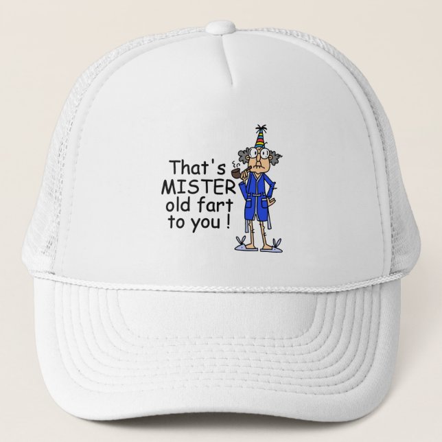 Casquette Mister Old Fart Humour d'anniversaire (Devant)