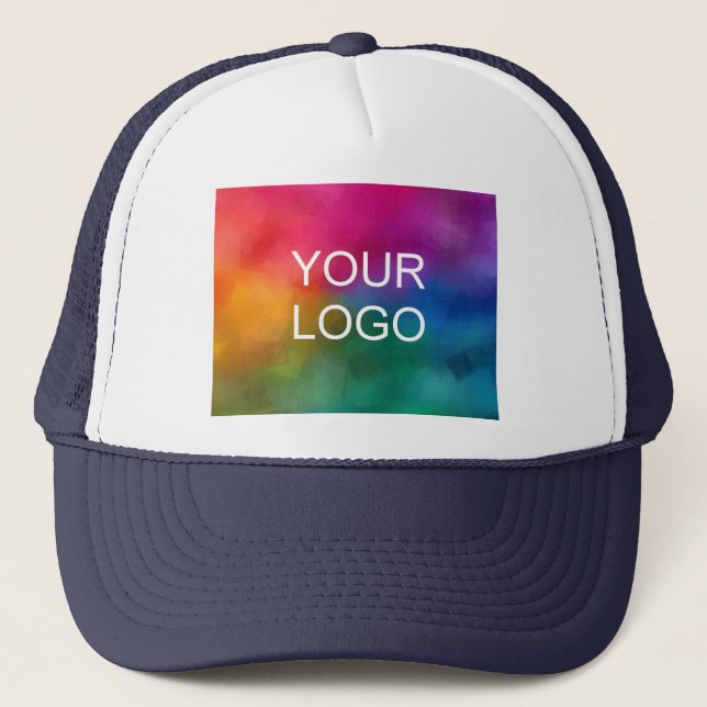 Casquette Modèle Créez votre propre bleu marine blanc élégan (Devant)