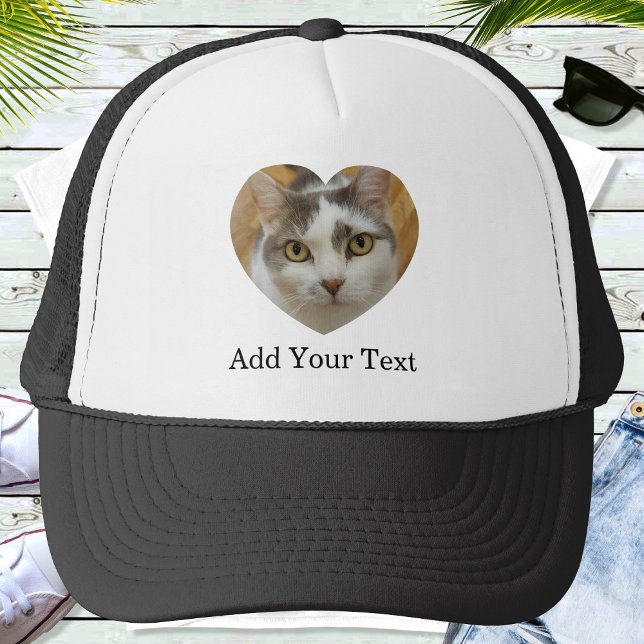 Casquette Modèle de coeur de texte personnalisé (Créateur téléchargé)