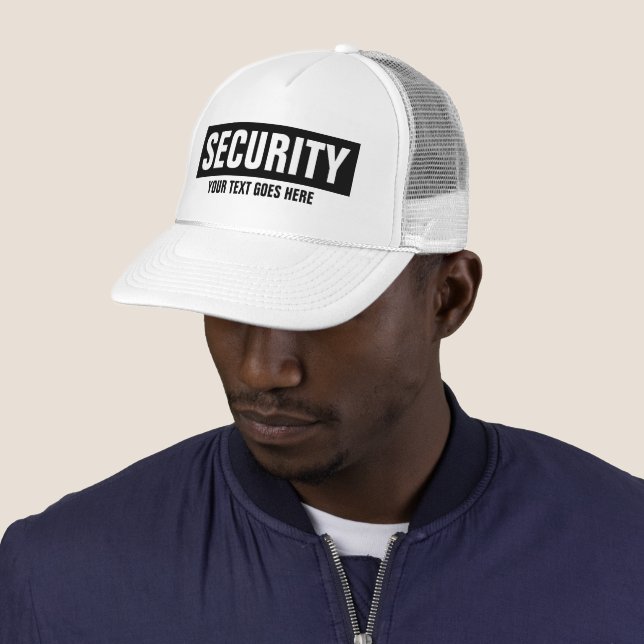 Casquette Modèle de sécurité de texte personnalisé Unisex no (En situation)