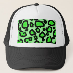 Casquette Modèle d'empreinte de léopard de noir et de vert