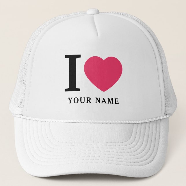 Casquette Modern Simple I Heart Name Bachelorette Party (Devant)