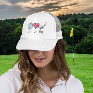 Casquette Moderne Chic Maman Paix Amour Golf Femme Golfeuse