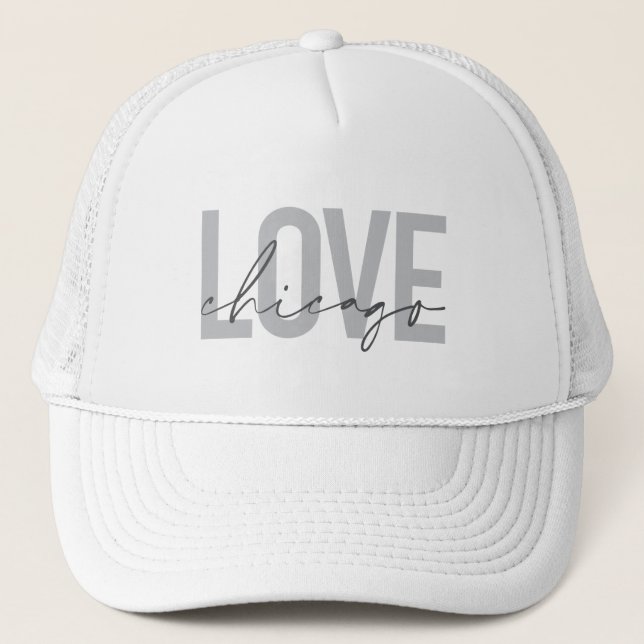 Casquette Moderne, cool, simple, minimal, design Love Chicag (Devant)