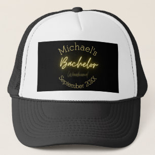 Casquette Moderne minimaliste Black and Gold Bachelor Party