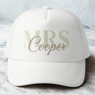 Casquette Moderne Simple Nom de la Mariée Personnalisé Tex