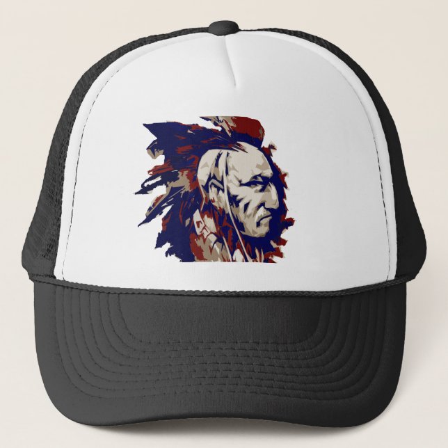 Casquette Mohawk de Natif américain (Devant)