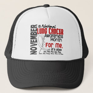 Casquette Mois de conscience de cancer de poumon tous les