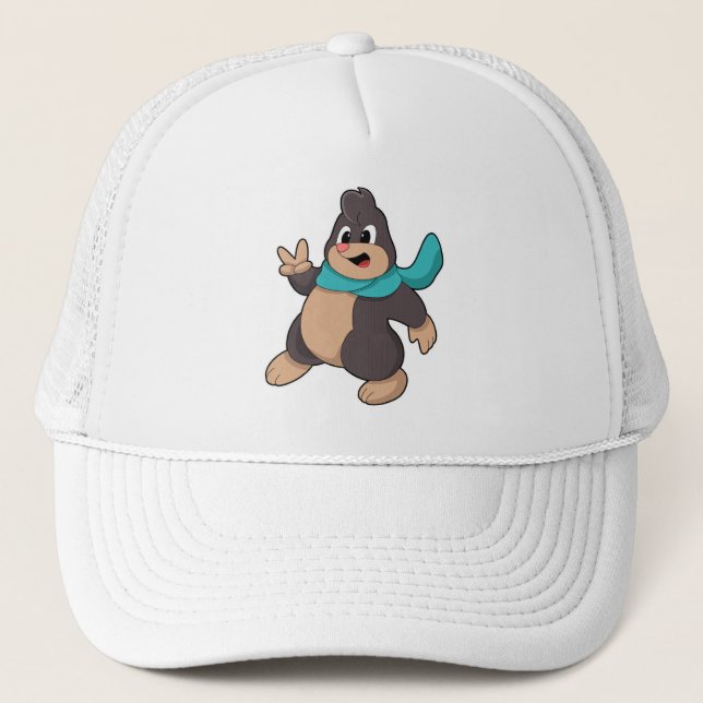 Casquette Mole avec Écharpe (Devant)