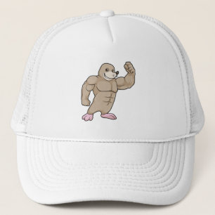 Casquette Mole comme Bodybuilder avec de grands Muscles
