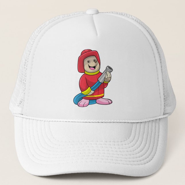 Casquette Mole comme pompier avec tuyau (Devant)