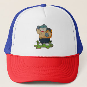 Casquette Mole comme randonneur avec sac à dos