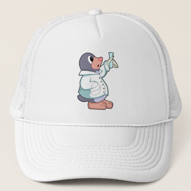 Casquette Mole comme scientifique avec tube d'essai (Devant)