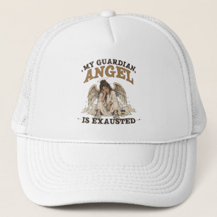 Casquette Mon ange gardien est épuisé Graphique vintage