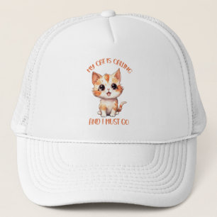 Casquette Mon Chat Appelle Un Chat Orange Cute