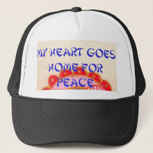 Casquette "Mon coeur rentre à la maison pour la paix" Imprim