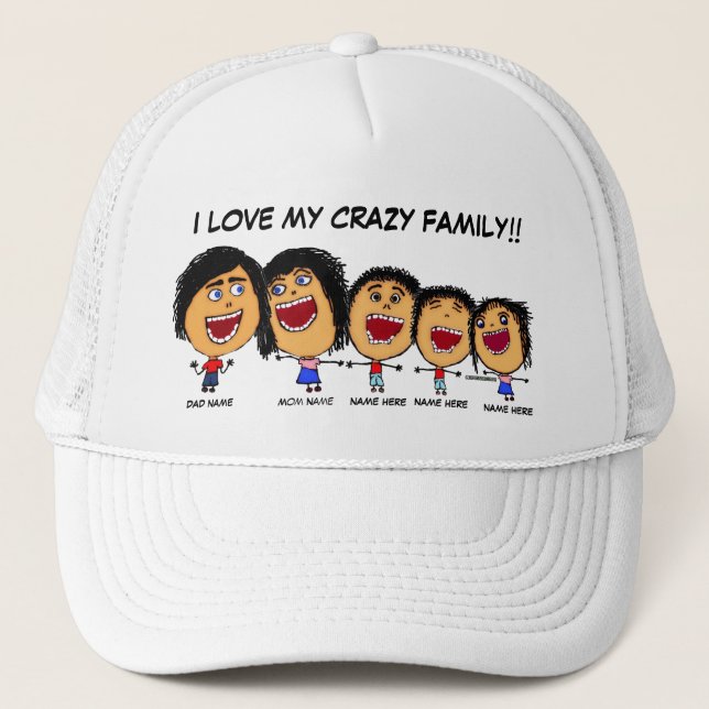 Casquette Mon dessin fou de famille (Devant)