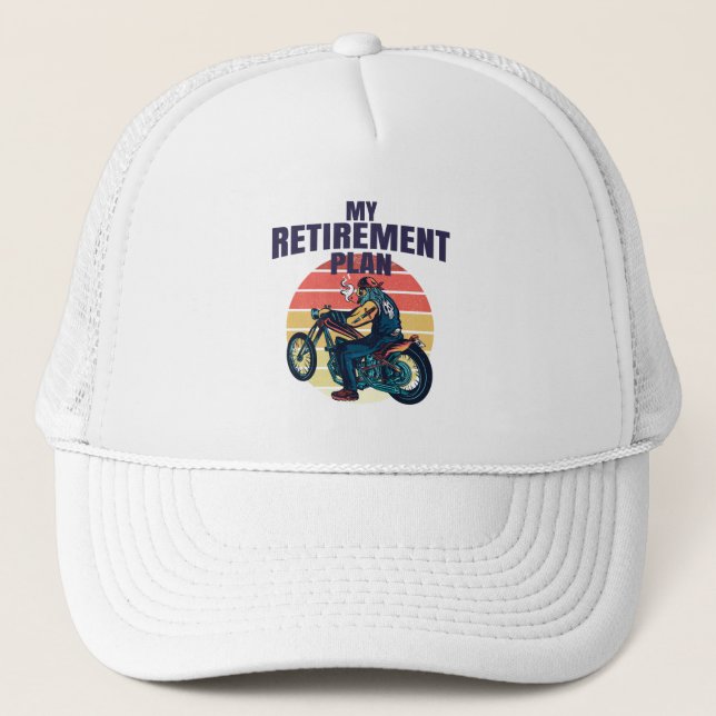 Casquette Mon plan de retraite moto (Devant)