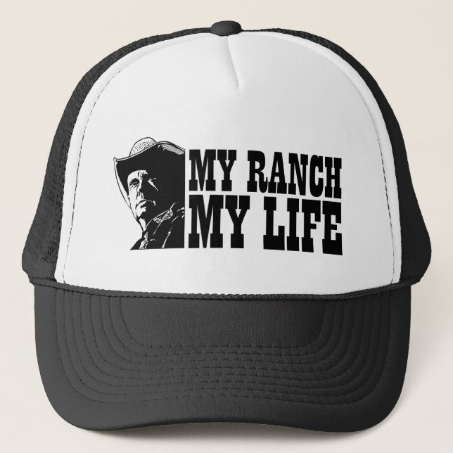 Casquette Mon ranch ma vie, cadeau pour un agriculteur ou (Devant)
