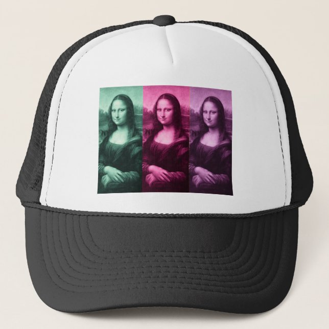 Casquette Mona Lisa Rose vert violet (Devant)