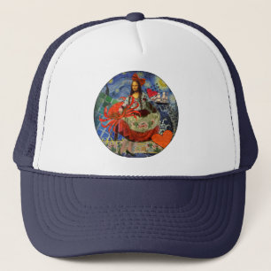 Casquette Mona Lisa Starry Night Collage : surréalisme fanta