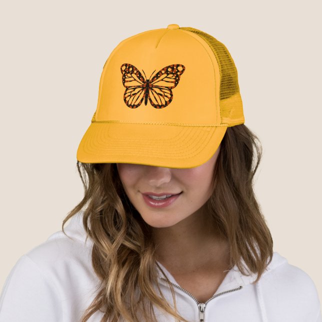 Casquette Monarch Butterfly Design - Chapeau de camion (En situation)