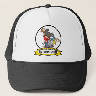 CASQUETTE MONDE LE PLUS GRAND DIAPER CHANGER DAD CARTOON