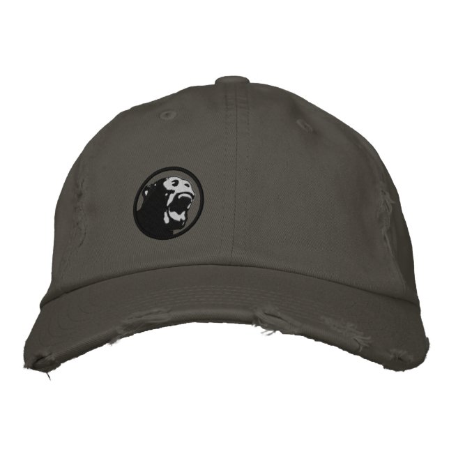Casquette Monkee en colère - Noir/gris foncé (Devant)