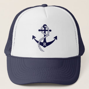 Casquette Monogramme initial personnalisé par Ancre nautique