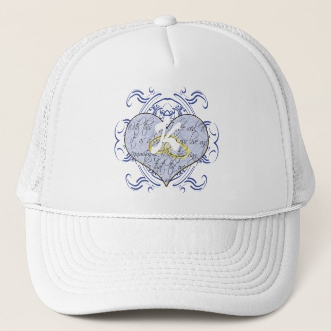 Casquette Monogramme Mariage Vow Heart (Devant)