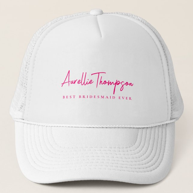 Casquette Monogramme moderne Meilleure femme de ménage jamai (Devant)