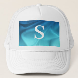 Casquette Monogramme Ocean Blue Satin