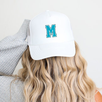 Casquette Monogramme turquoise de Varsité