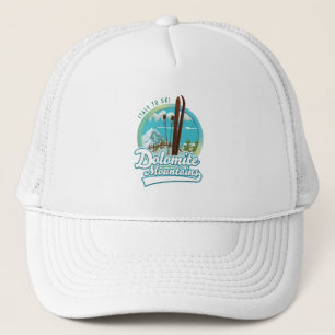 Casquette montagnes de dolomite italie logo ski 