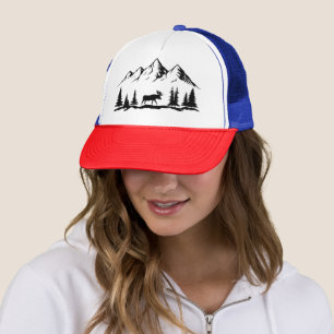 Casquette Montagnes et orignal
