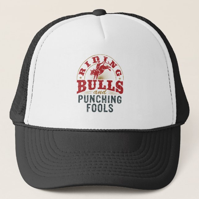 Casquette Monter des taureaux et Punching des Fools (Devant)