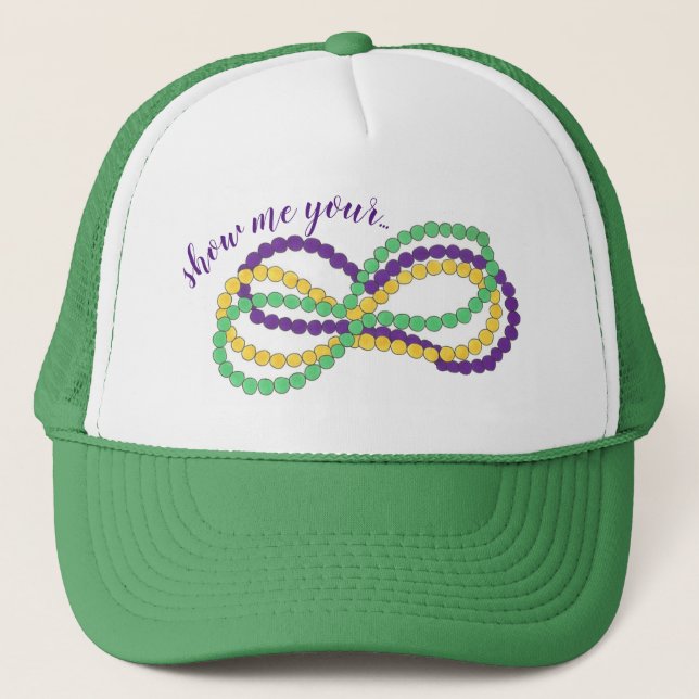 Casquette Montrez-Moi Vos Perles Mardi Gras Nouvelle Orléans (Devant)
