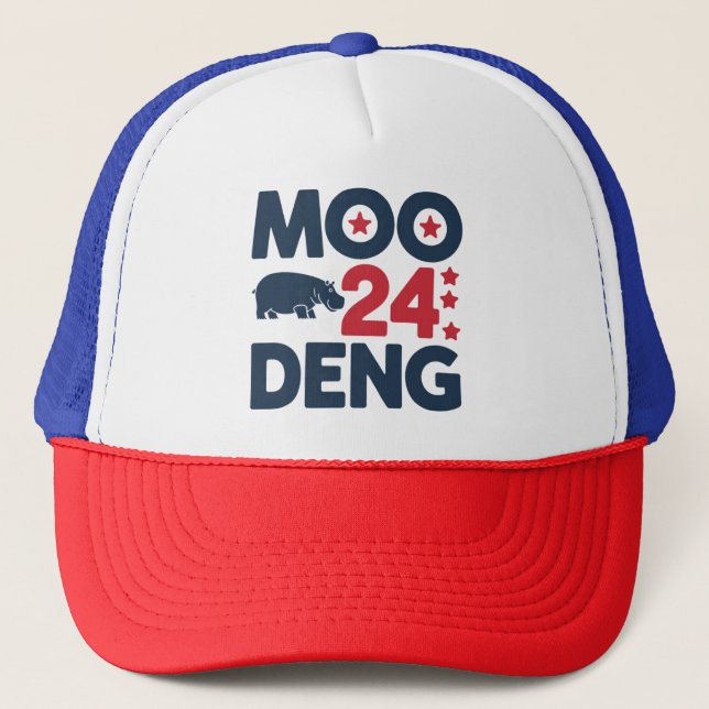 Casquette Moo Deng 2024 Moo Deng Moo Deng Cute Baby Hippo (Devant)