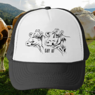 Casquette Moo Gay AF Noir & Blanc