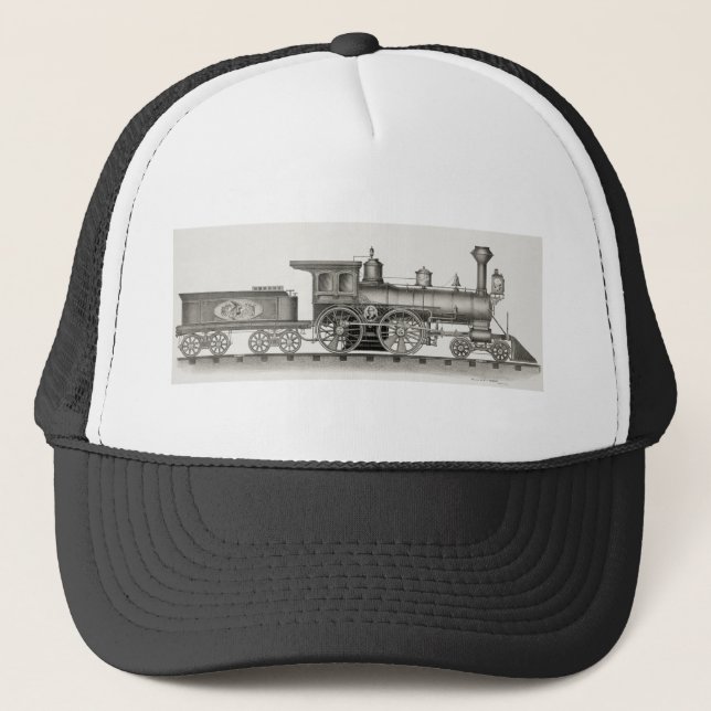 Casquette Moteur à vapeur gris rail Vintage (Devant)