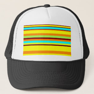 Casquette Motif de bande coloré Customisé Designer