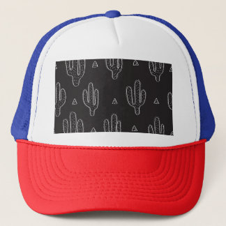 Casquette Motif de cactus noir à main