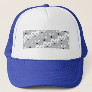 Casquette Motif de chat et souris gris