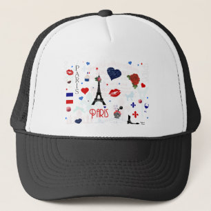 Casquette Motif de Paris avec Tour Eiffel