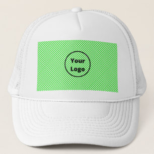 Casquette Motif de tableau à chèques vert et blanc