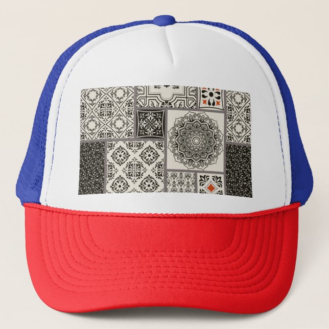 Casquette Motif de tuile islamique Majolica (Devant)