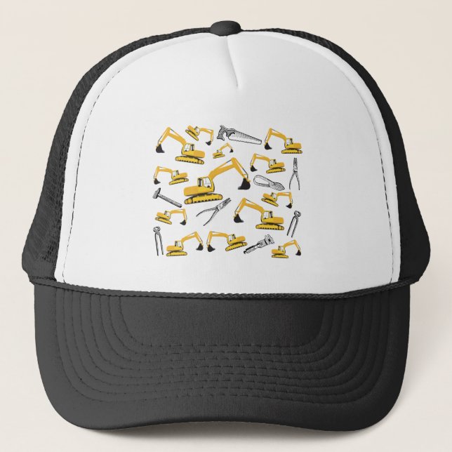 Casquette Motif des camions et des outils de construction de (Devant)